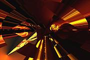 David Lane - Golden Brown Abstract